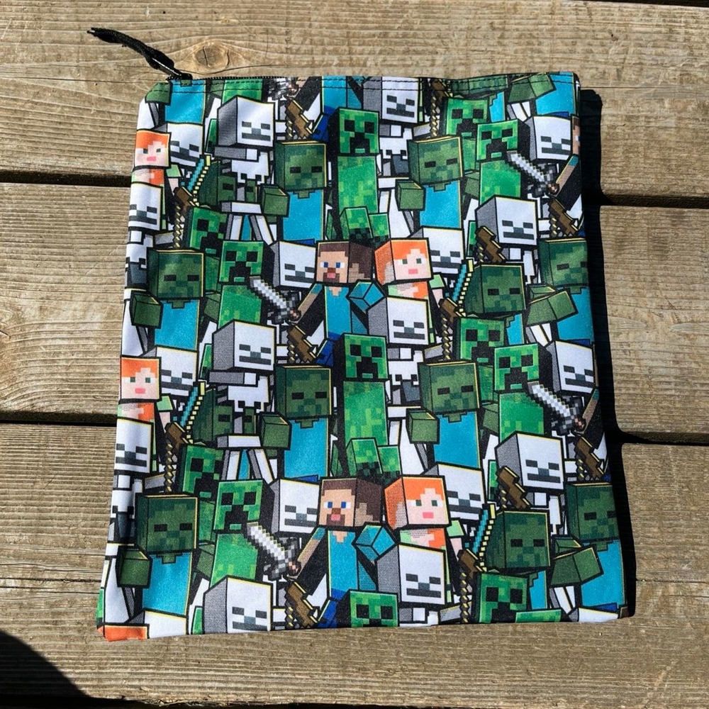 Minecraft Zippered Bag Pouch Sleeve Tote Book